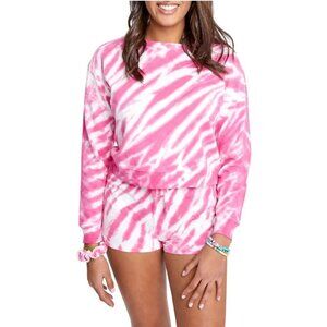 Sundown By Splendid Jada Tie Dye Sweatshirt In Jasmine